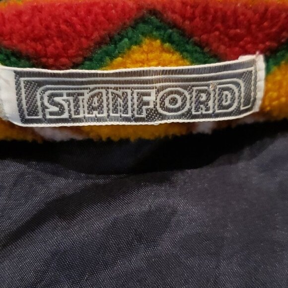 STANFORD Coat Lightweight fleece with Sherpa hoodie 2 front  pockets Size ta - Picture 3 of 11